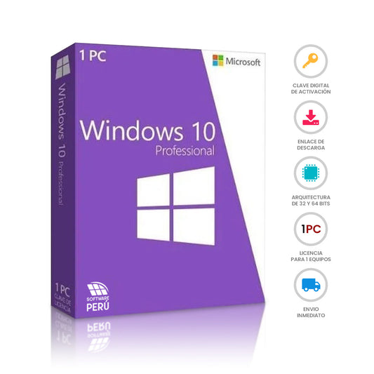 Licencia Windows 10 Pro Permanente 1PC